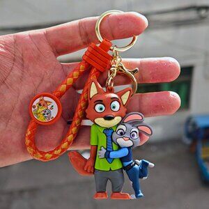 Cute Zootopia keychain, Judy Nick keychain, bag charm